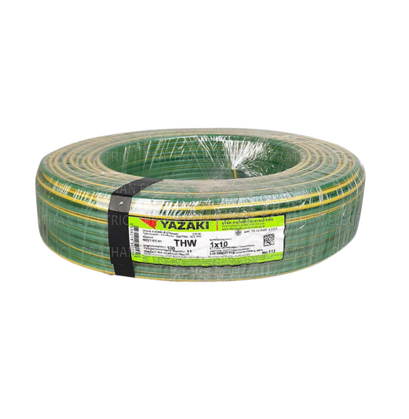 Yazaki 10.0MM2 (Green/Yellow) 7 Pin 60227 IEC 01 THW