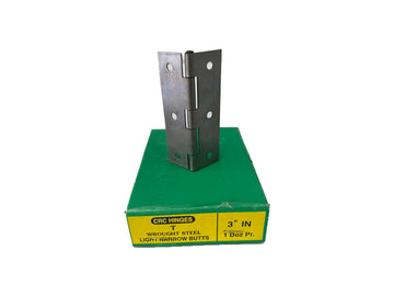 CRC Wrought Steel Light Narrow Butts 3"