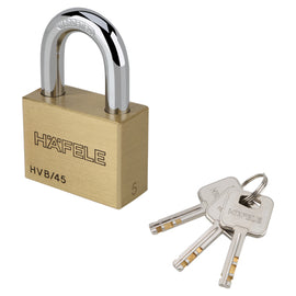 Hafele 482.01.988 PADLOCK (Master Key) 5X HVB/45 BRASS MATT 5MK