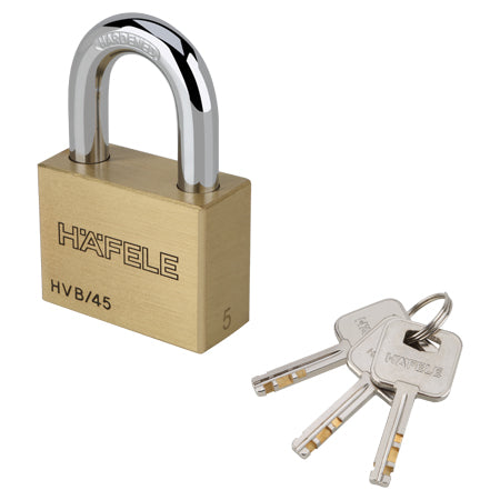 Hafele 482.01.988 PADLOCK HVB/45 BRASS MATT 5MK