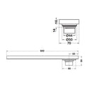 Hafele 485.61.242 Floor Drain LINE Magnetic 24" (600X70X16) SUS304-2