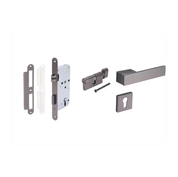 Hafele 489.11.056 Lever Handle WC Grey Metal
