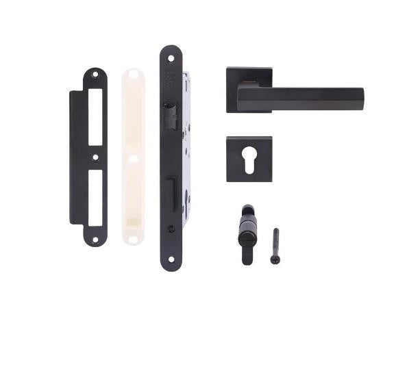 Hafele 489.11.057 Lever Handle WC ZI.Black Matt
