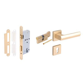 Hafele 489.11.058 Lever Handle WC ZI. Brass Satin