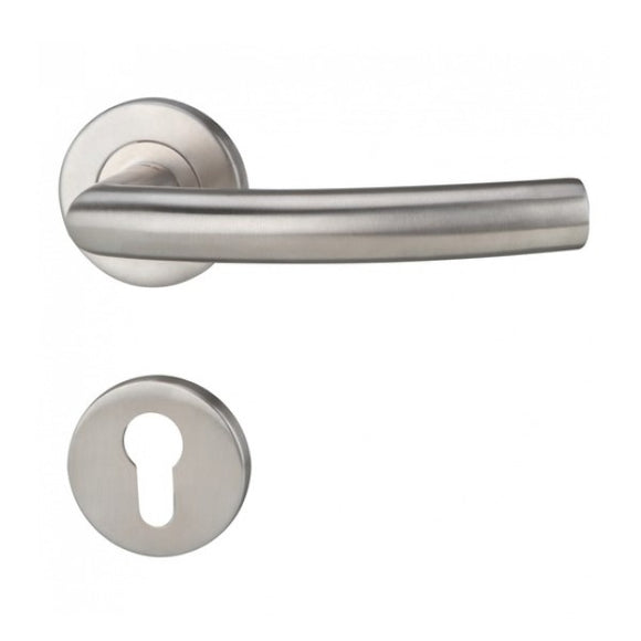Hafele 499.10.106 LEVER HANDLE SET PC ST.ST.MATT (Entrance)