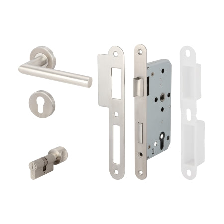 Hafele 499.10.108 LEVER HANDLE SET PC ST.ST.MATT (Bathroom)