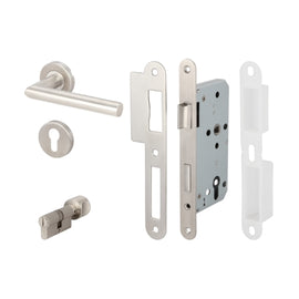 Hafele 499.10.108 LEVER HANDLE SET PC ST.ST.MATT (Bathroom)