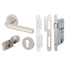 Hafele 499.10.109 LEVER HANDLE SET PC ST.ST.MATT (Bathroom)