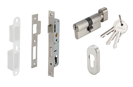 Hafele 499.65.214 NARROW MORTISE LOCK STST 20MM (Entrance)