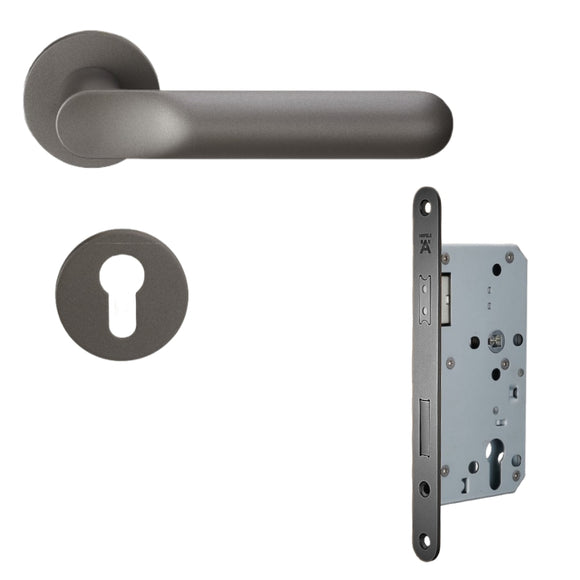 Hafele 489.11.140 LEV HDL MOR MAG SET WC ALU.D.BROWN