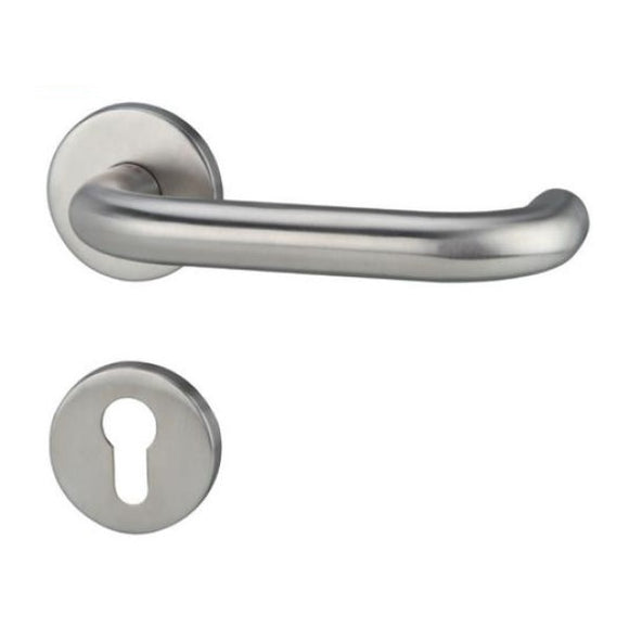 Hafele 499.10.102 LEVER HANDLE SET PC ST.ST.MATT (Entrance)
