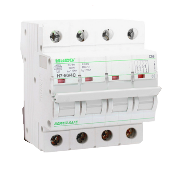 Haco H7-50/4C MCB 4P 50A 230V