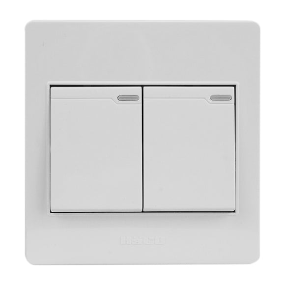 HACO-M3N-S21 2 Gang 1 Way Switch