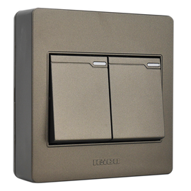 Haco-M3N-S21-CC 2 Gang 1 Way (Choco)