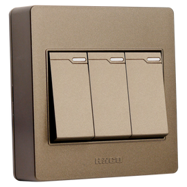 Haco-M3N-S31-CC 3 GANG SWITCH (CHOCO COLOR)