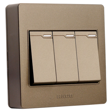 Haco-M3N-S31-CC 3 GANG SWITCH (CHOCO COLOR)