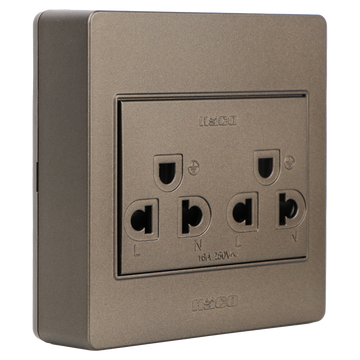 Haco-M3N-E20-CC Double Socket (Choco)