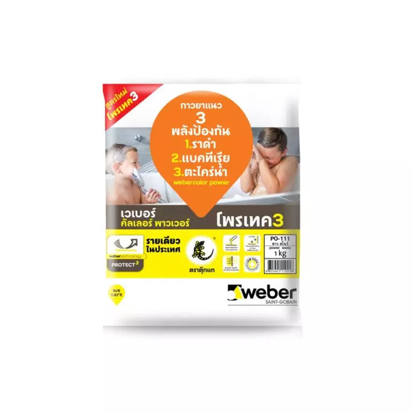 Weber Color Power PO-111 - Color Snow- (1 kg Pack) -801-FG1041049B3