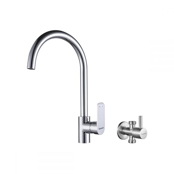 Rasland RA-A11011-MIX Hot and Cold Mixer Kitchen Faucet SS
