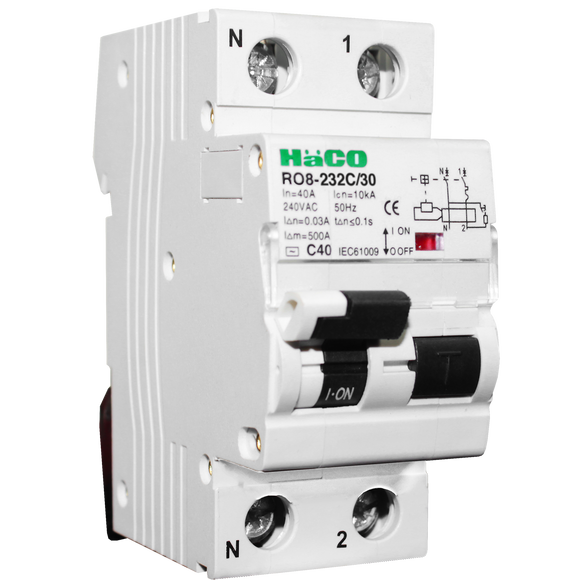Haco RO8-232C/30 RCBO 20A 240V 10kA