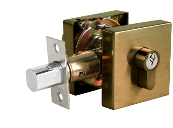 Hafele 489.10.575 SGL.DEADBOLT.AN.BR