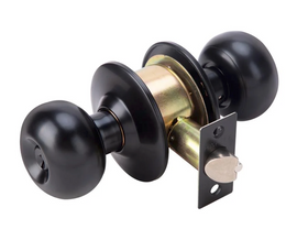 Hafele 489.93.274 Knob Lock Set ENT BL MATT