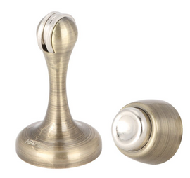 Hafele 489.70.258 MAGNETIC DOOR STOPPER ZINC ALLOY BRASS POLISH FINISH DIY PACK