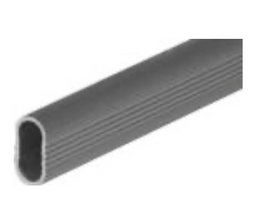 Hafele 801.33.924 OVA-WARDR. TUBE GROOVE ALU.ANOD. 2M