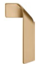 Hafele 481.05.022 Furniture Handle ZI.GOL.COL.BR100X24MM_R