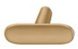 Hafele 481.22.185 Furniture Handle ZI.GOLD BRUSH 46X31MM