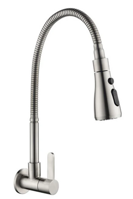 Hafele 495.50.281 WALL MOUNTED KITCHEN TAP FLEX.SPRAY EXP. SS304