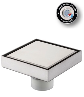 Hafele 485.61.248 FLOOR DRAIN Magnetic.Tile Insert. 4x4" SUS304