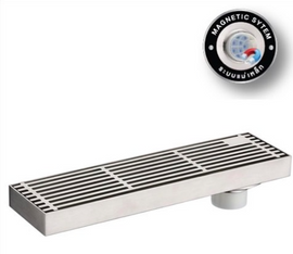 Hafele 485.61.246 Floor Drain LINE Magnetic 12" (300X80X25) SUS304
