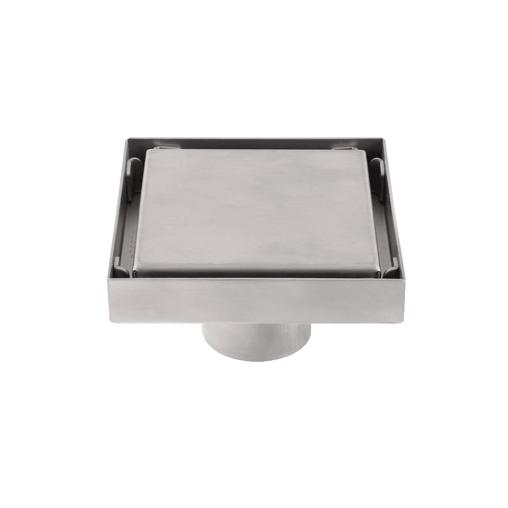 WS TSD-100T 4" Stainless Steel Floor Drain with Tile Insert Grate