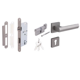 Hafele 489.11.040 LEVER HDL ENT ZI.GREY METAL