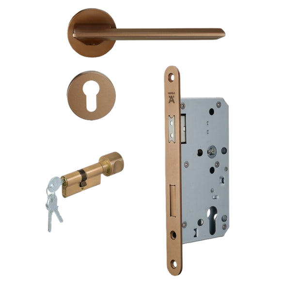 Hafele 489.11.135 LEV HDL MOR MAG SET ENT ZI.SAT.BRONZ