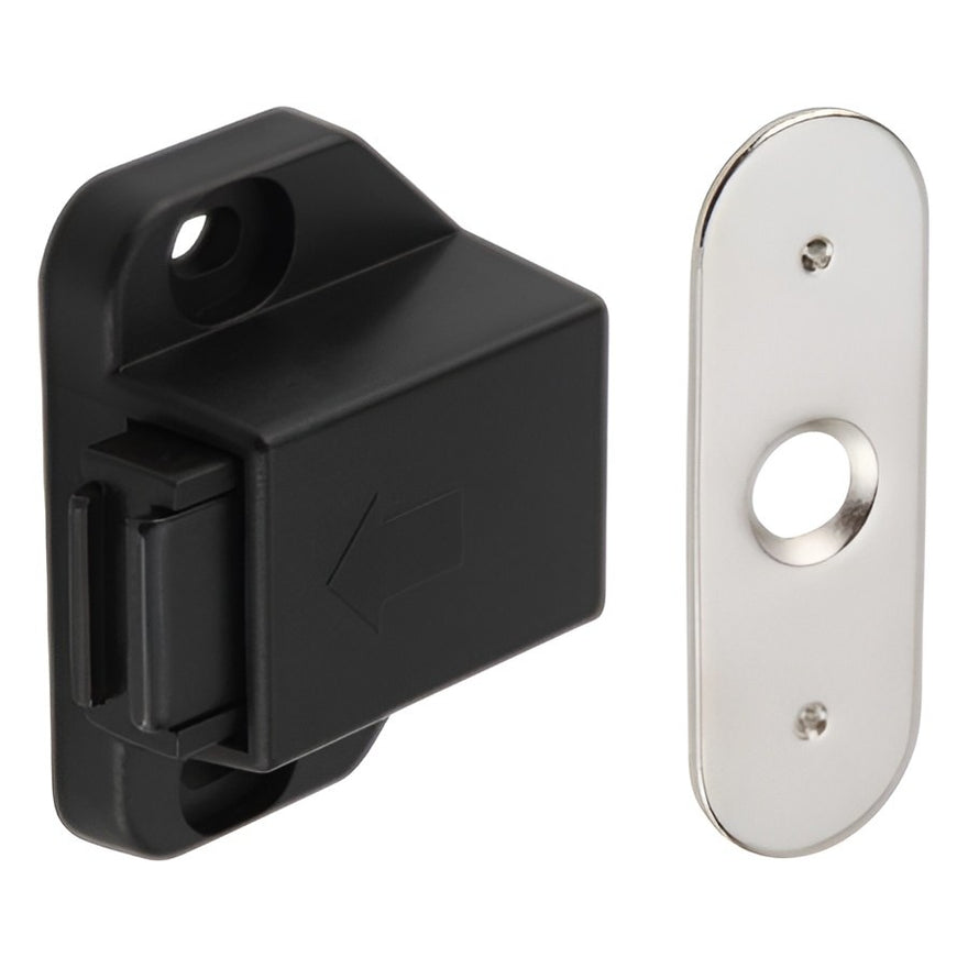Hafele 482.02.166 MAG.PRESSURE CATCH 1WING BLACK | Easy Hardware