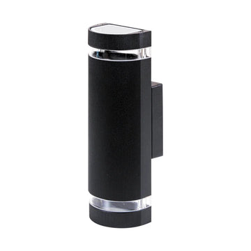 SL SL-10-3202/BK Outdoor Wall Lamp, Curve Shape, Black, E27 × 2